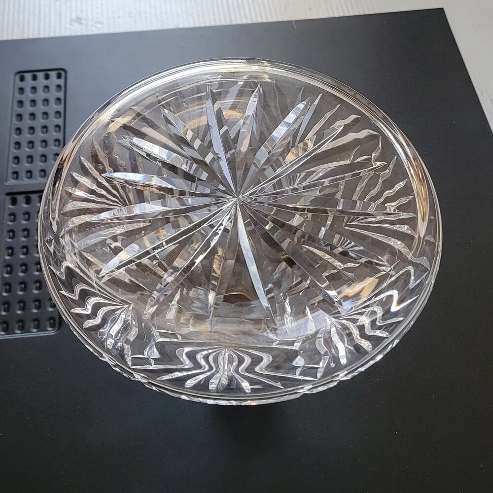 Waterford Crystal Ships Decanter With Gold Band Collar 10" Tall Rare vtg Ireland - Picture 5 of 11
